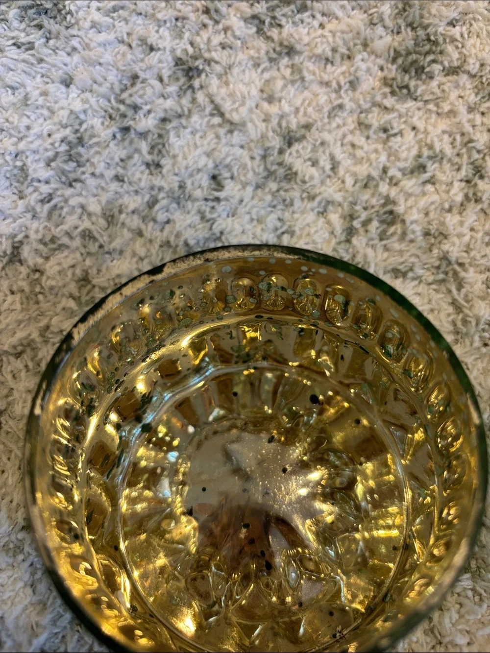 Rustic Sage Green Mercury Glass Tealight Holder by Koyal NWT Pier One